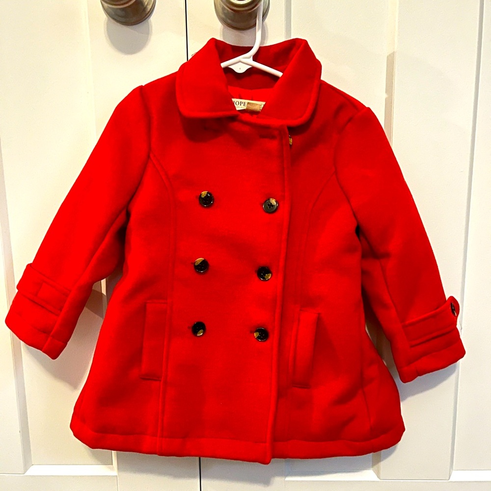Hope & Henry Dress Pleated Back Pea Coat